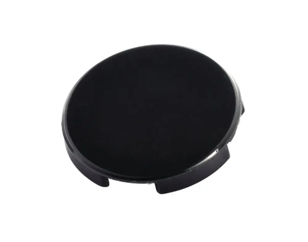 Schwarze Kappe mit kreisförmigem Design und Aussparungen, produziert von Ideal Standard. Das Produkt könnte als Verschluss oder Abdeckung verwendet werden.